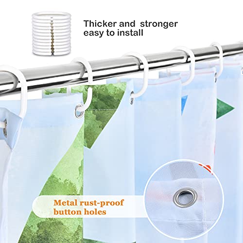 4-Piece Dinosaur Bathroom Set with Shower Curtain & Rug