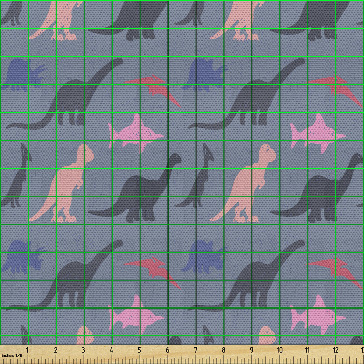 Dinosaur Nursery Theme Fabric by Ambesonne