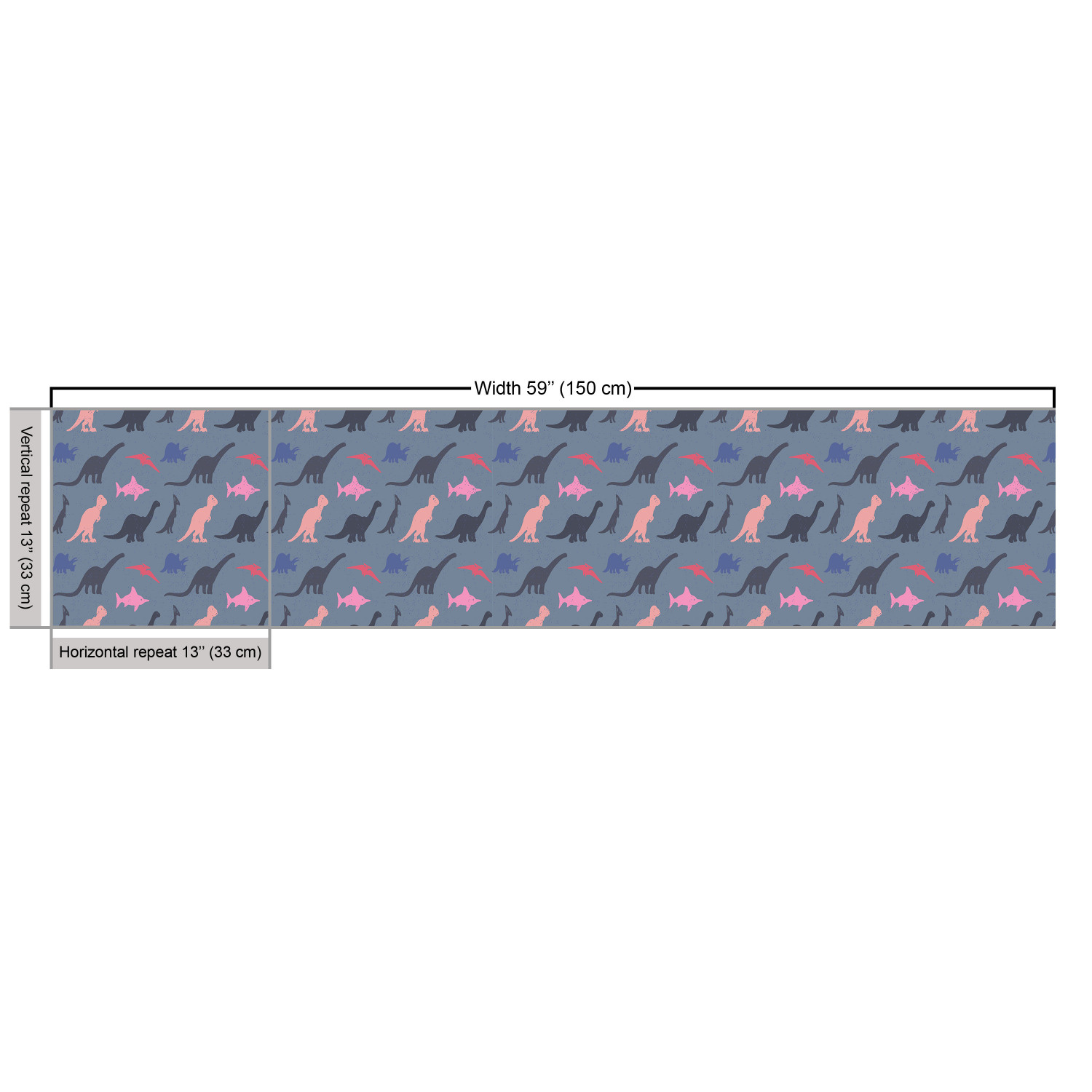 Dinosaur Nursery Theme Fabric by Ambesonne