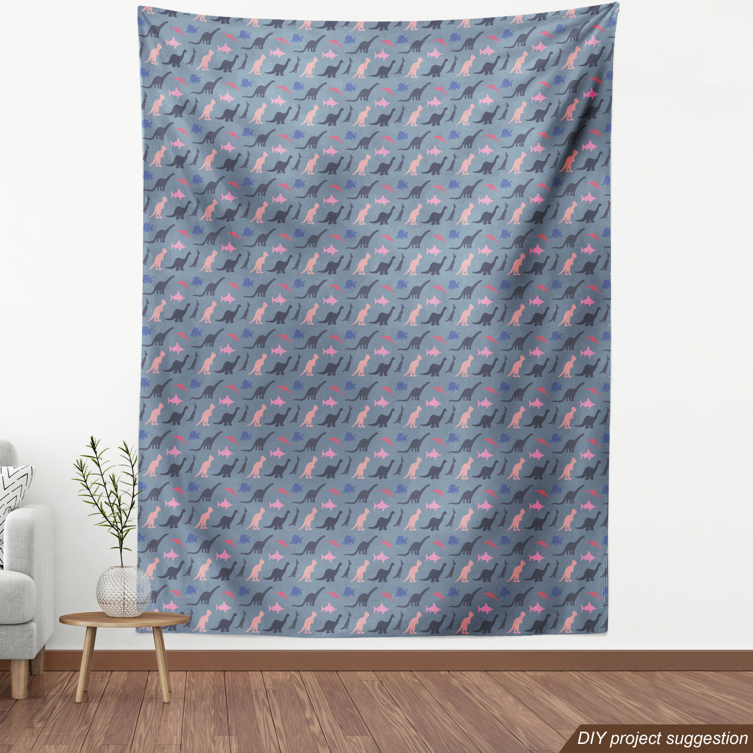 Dinosaur Nursery Theme Fabric by Ambesonne