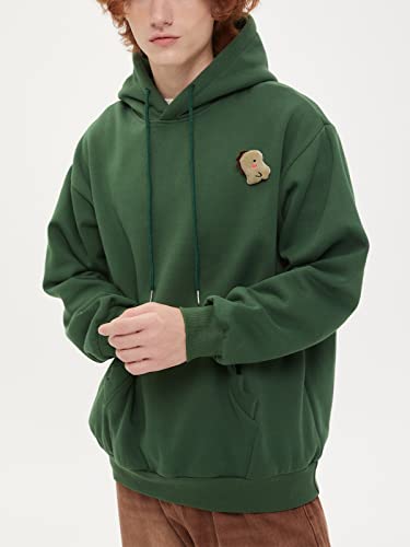 Aelfric Eden Men’s Cute Cartoon Dinosaur Hoodie Streetwear Graphic Hoodies Hooded Sweatshirt Pullover Hip Hop Fashion Hoodies Unisex