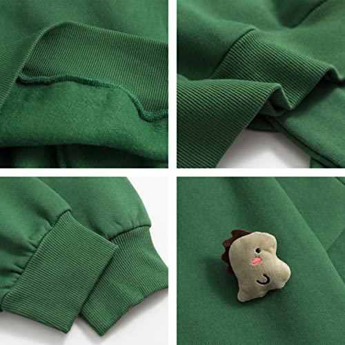 Aelfric Eden Men’s Cute Cartoon Dinosaur Hoodie Streetwear Graphic Hoodies Hooded Sweatshirt Pullover Hip Hop Fashion Hoodies Unisex
