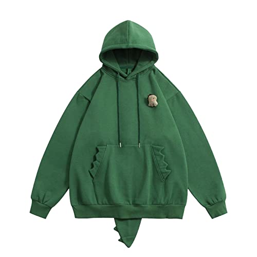 Aelfric Eden Men’s Cute Cartoon Dinosaur Hoodie Streetwear Graphic Hoodies Hooded Sweatshirt Pullover Hip Hop Fashion Hoodies Unisex