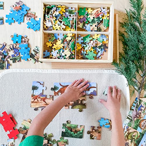 Dinosaur Wooden Puzzles for Ages 4-8