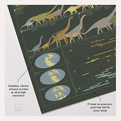 USA-made Educational Dinosaur Room Decor Poster