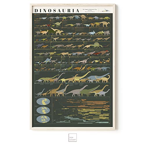 USA-made Educational Dinosaur Room Decor Poster