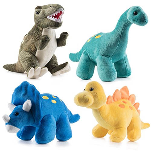 Dinosaur Plush Toys for Boys and Girls - 4 Pack