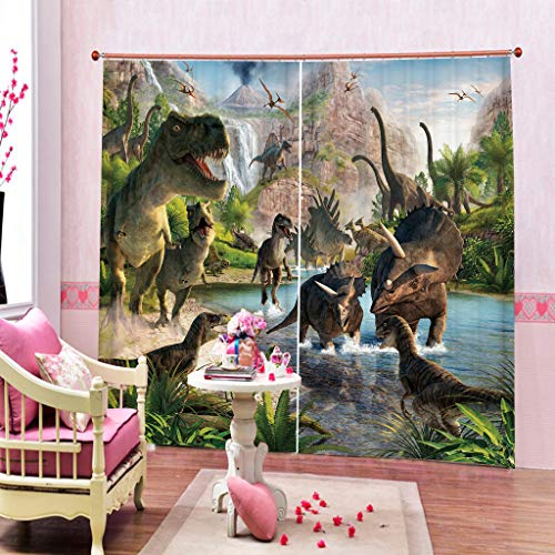 Dinosaur Curtains for Kids Room - 3D Décor
