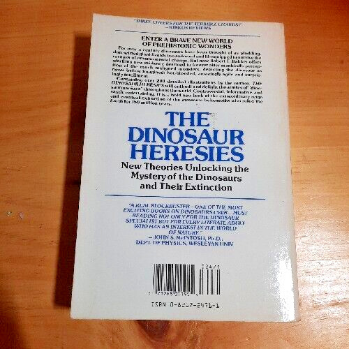 Signed Dinosaur Heresies Book by Robert T. Baker