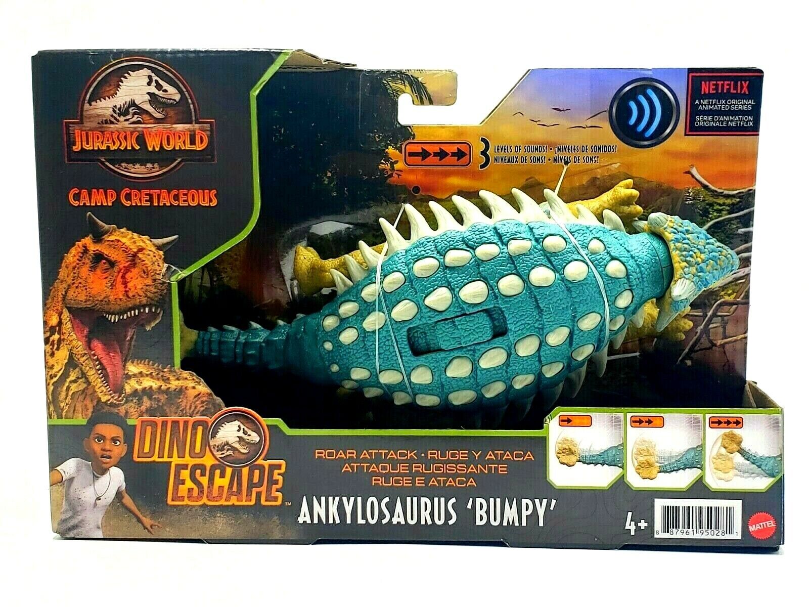 Jurassic World Ankylosaurus Roar Attack Toy