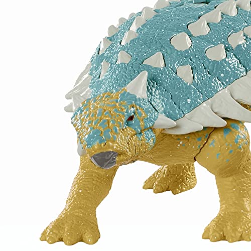 Jurassic World Toys Camp Cretaceous Roar Attack Ankylosaurus Bumpy Dinosaur Action Figure, Toy Gift with Strike Feature and Sounds