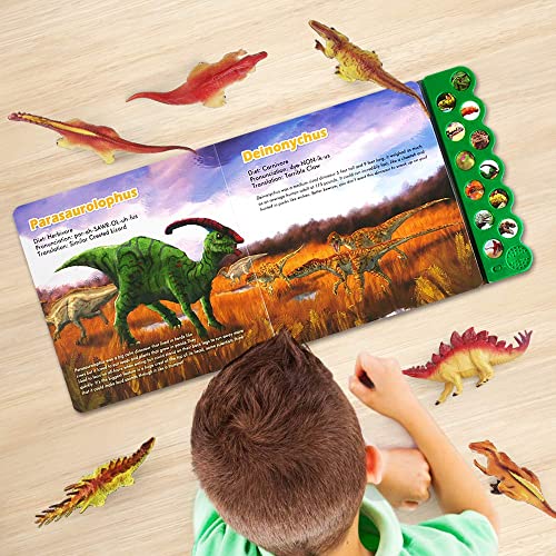 Realistic Dinosaur Figures with Sound Book for Kids