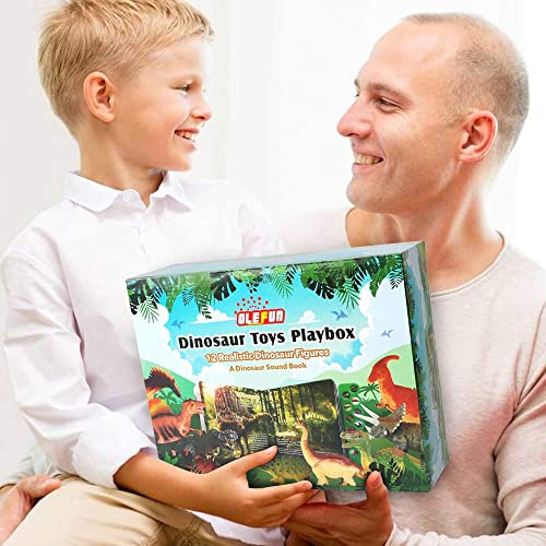 Realistic Dinosaur Figures with Sound Book for Kids