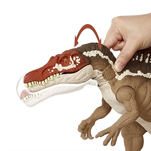 Jurassic World Extreme Chompin' Spinosaurus Dinosaur Action Figure, Huge Bite, Authentic Decoration, Movable Joints, Ages 4 Years Old & Up [Amazon Exclusive]