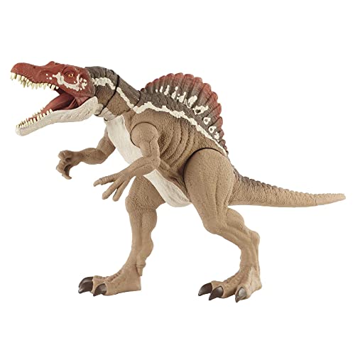 Jurassic World Extreme Chompin' Spinosaurus Dinosaur Action Figure, Huge Bite, Authentic Decoration, Movable Joints, Ages 4 Years Old & Up [Amazon Exclusive]