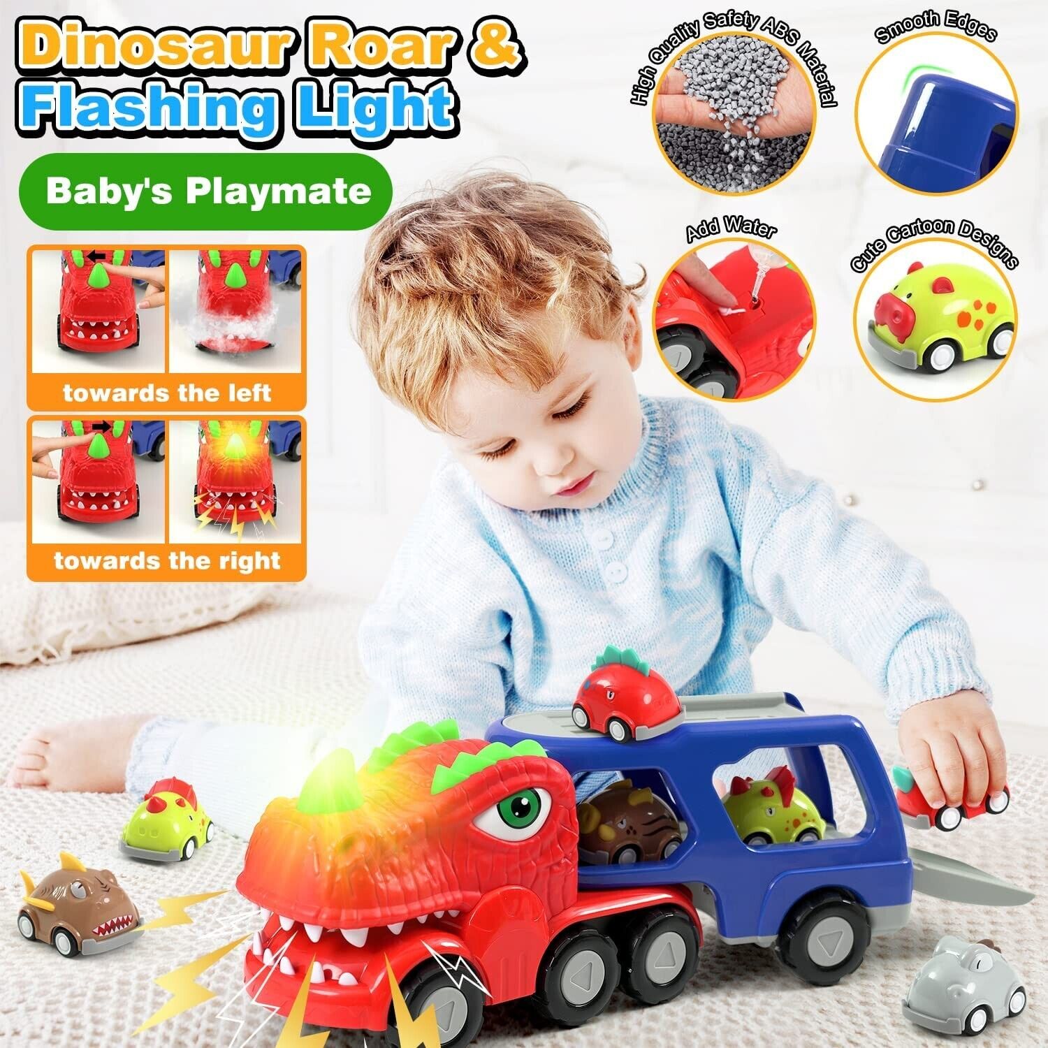 Dino Transport Carrier with 7 Cars