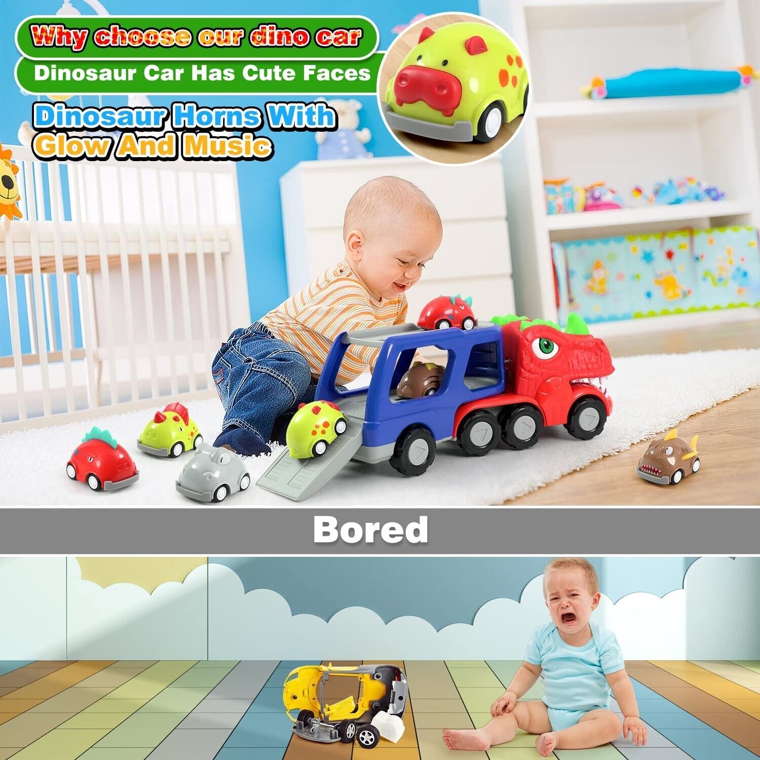 Dino Transport Carrier with 7 Cars