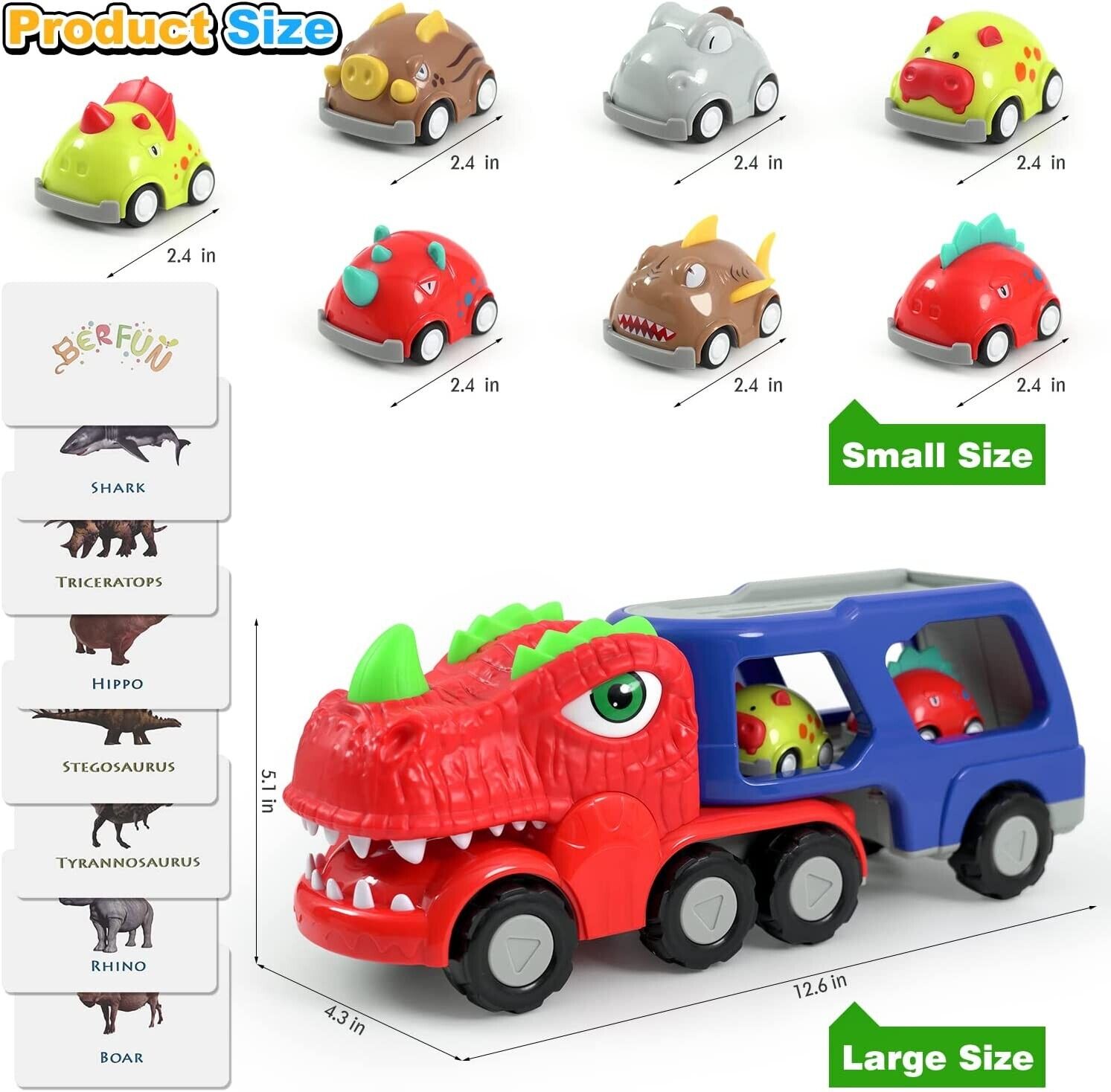 Dino Transport Carrier with 7 Cars