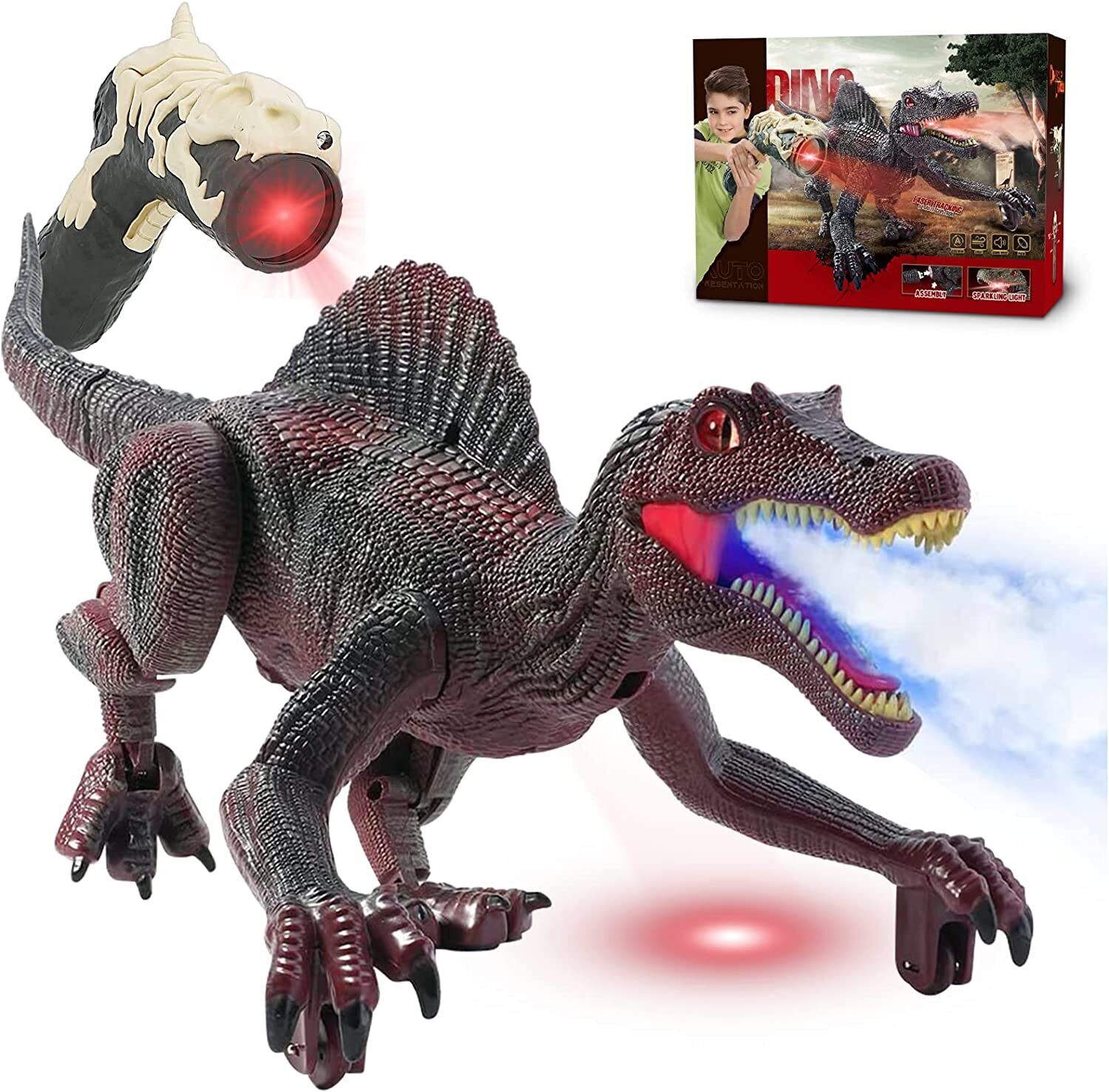 Spinosaurus Remote Control Jurassic Dinosaur Toys Rechargeable 2.4Ghz RC Walking