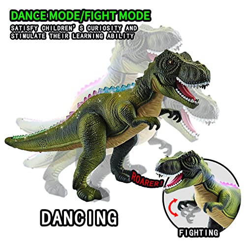 RC Dinosaur Toys for Kids 3-5 5-7 8-12 Remote Control Trex Dinosaur Toys for Boys Girls Age 3 4 5 6 7+ Large Light Up Robot Dino with Roar Walking Dancing Moving Birthday Xmas Gift for Toddlers