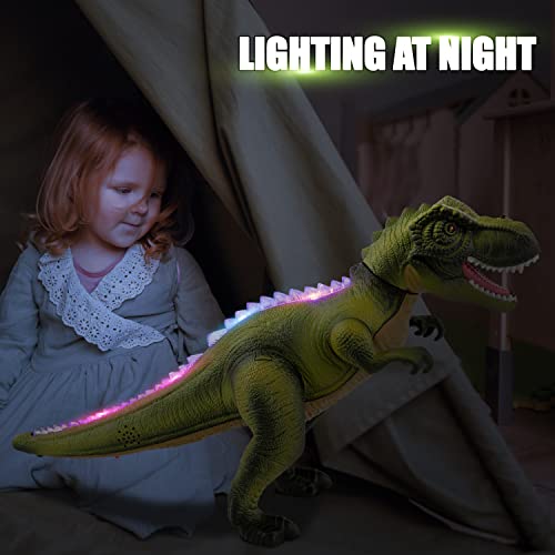 RC Dinosaur Toys for Kids 3-5 5-7 8-12 Remote Control Trex Dinosaur Toys for Boys Girls Age 3 4 5 6 7+ Large Light Up Robot Dino with Roar Walking Dancing Moving Birthday Xmas Gift for Toddlers