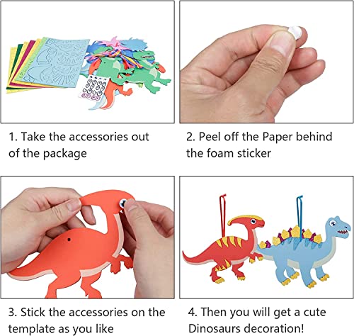 Dinosaur Foam Sticker Crafting Kit for Kids