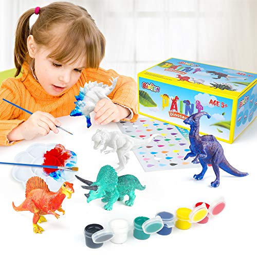 Dinosaur Painting Kit with 10 Figurines for Kids