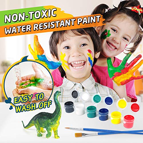 Dinosaur Painting Kit with 10 Figurines for Kids