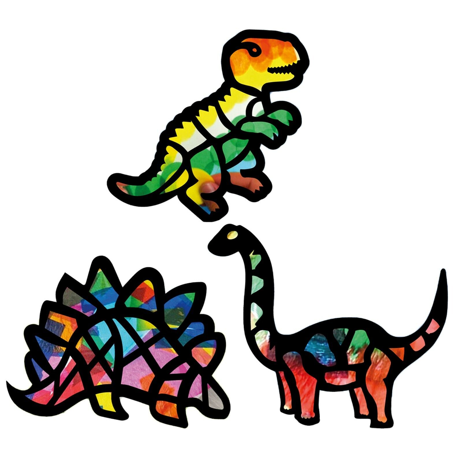 VHALE Window Art Stained Glass Paper Suncatcher Kit for Kid Classroom Art Craft