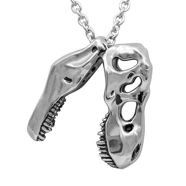 Controse T-Rex Skull Dinosaur Necklace Stainless Steel