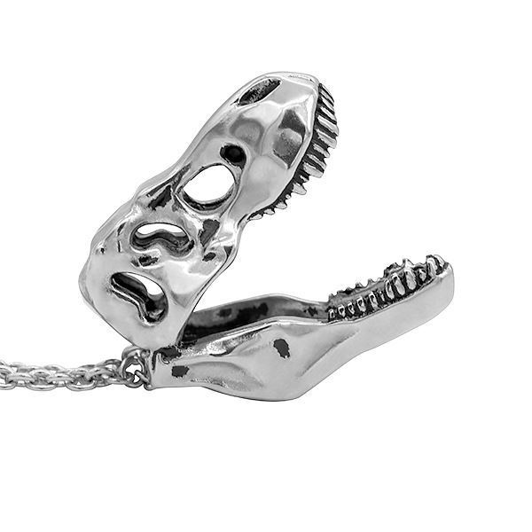 Controse T-Rex Skull Dinosaur Necklace Stainless Steel