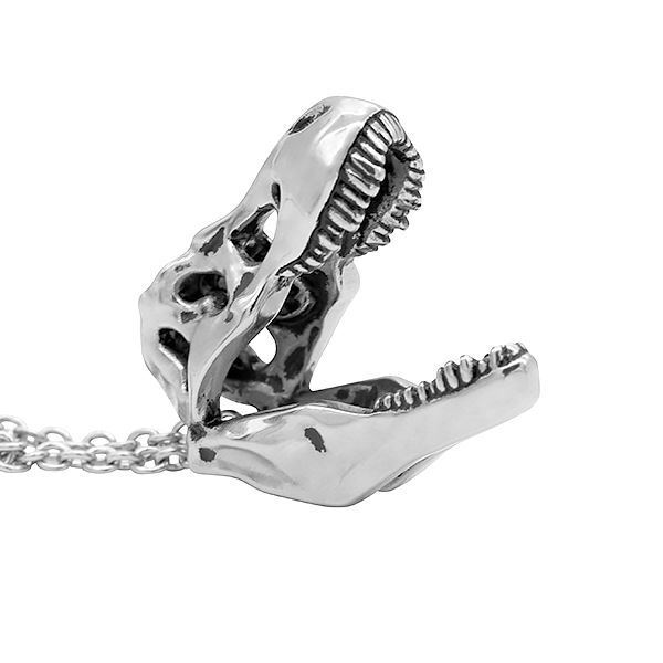 Controse T-Rex Skull Dinosaur Necklace Stainless Steel