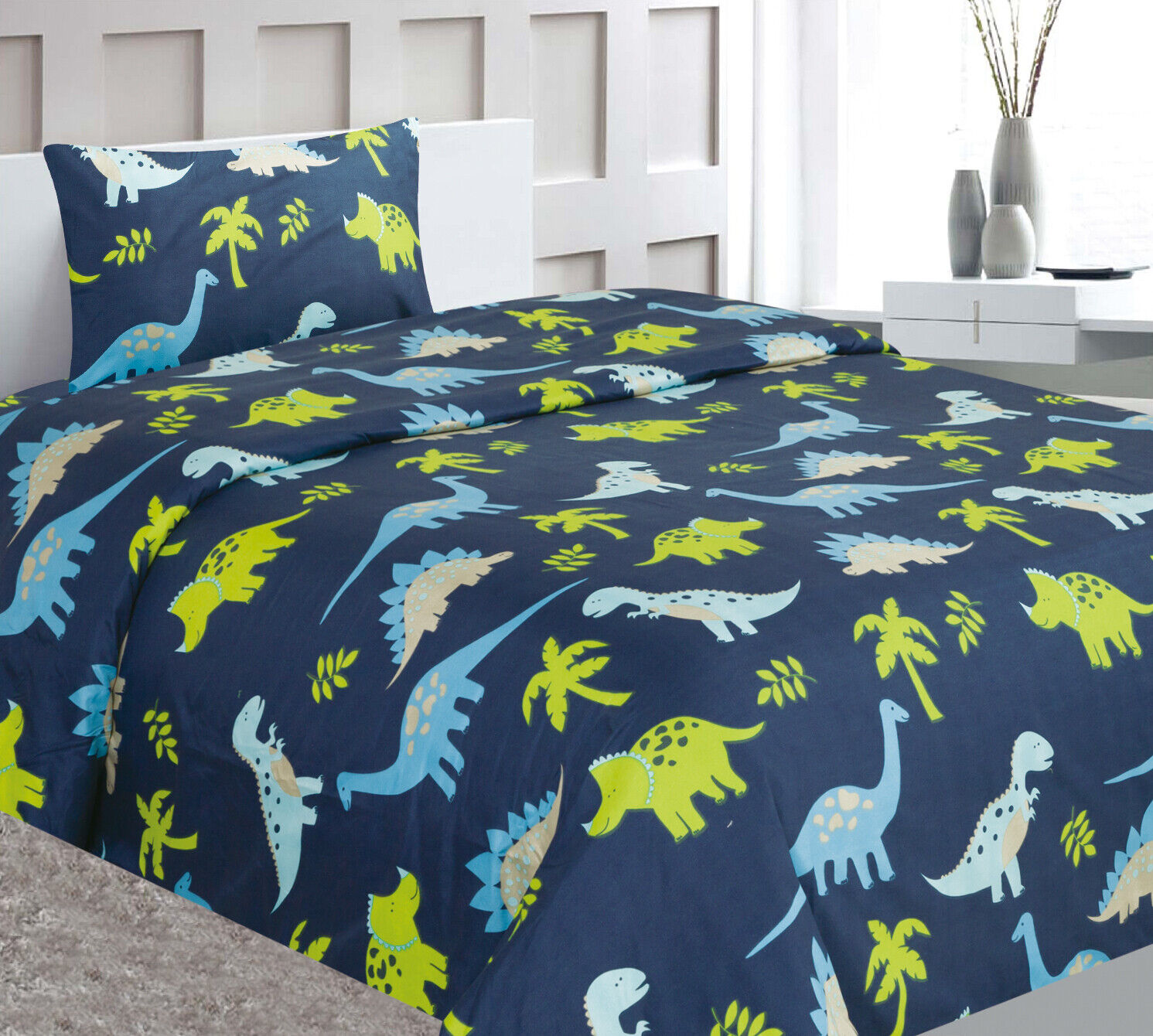 Dinosaur Twin Bedding Set: Microfiber, Printed Design