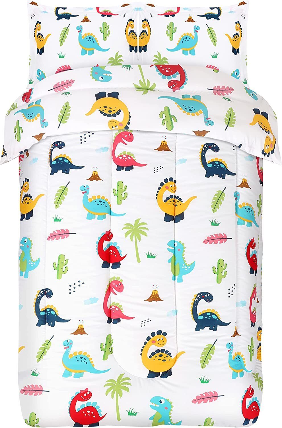 Dino Comforter Set with Pillow Cases - Twin/Twin XL