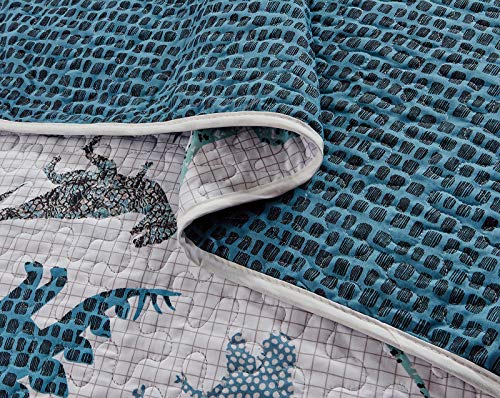 Dino Quilt Bedspread Set for Kids/Teens