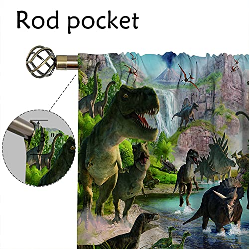 Primeval Forest Dinosaur Blackout Curtains - 42x63