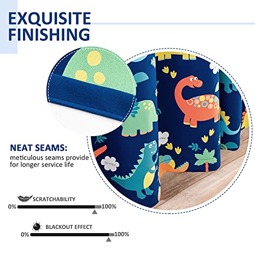 Dinosaur Blackout Curtains - Set of 2 Panels