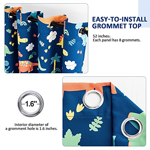 Dinosaur Blackout Curtains - Set of 2 Panels