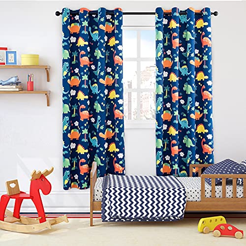 Dinosaur Blackout Curtains - Set of 2 Panels