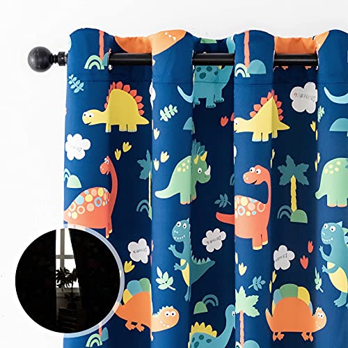 Dinosaur Blackout Curtains - Set of 2 Panels
