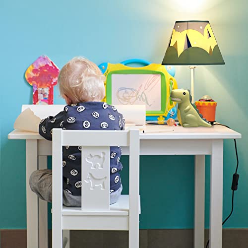 Green Dinosaur Bedside Table Lamp for Kids