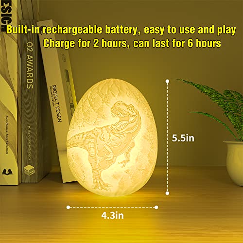 16-Color Dino Egg Lamp for Kids with Remote Control