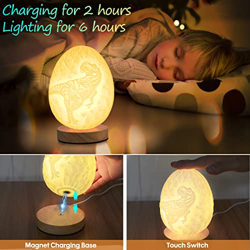 16-Color Dino Egg Lamp for Kids with Remote Control