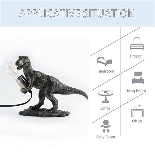 Retro Dinosaur Desk Lamp for Kids Bedrooms