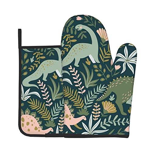 Dino Oven Mitts & Pot Holders Set