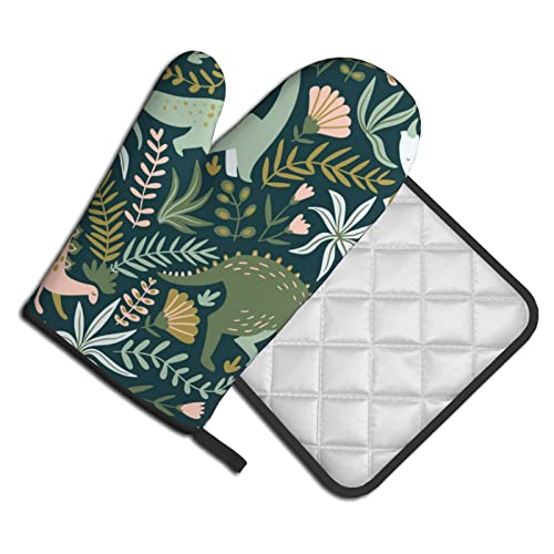 Dino Oven Mitts & Pot Holders Set