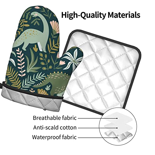 Dino Oven Mitts & Pot Holders Set