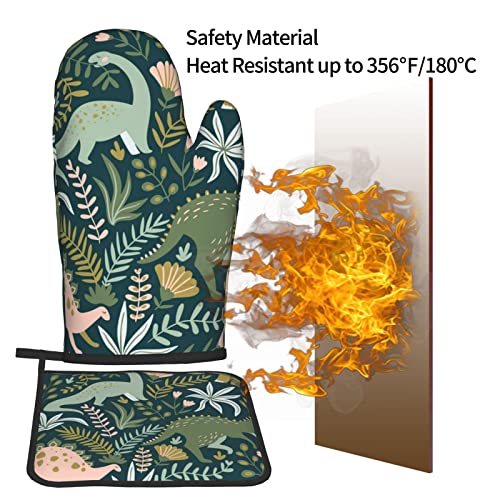 Dino Oven Mitts & Pot Holders Set