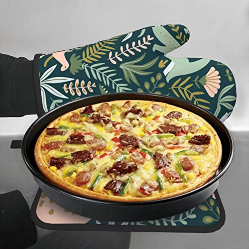 Dino Oven Mitts & Pot Holders Set