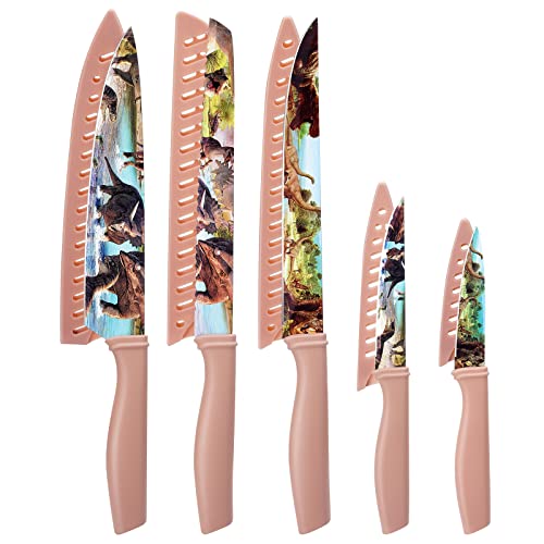 Dinosaur Chef Knife Set with 5 Blades